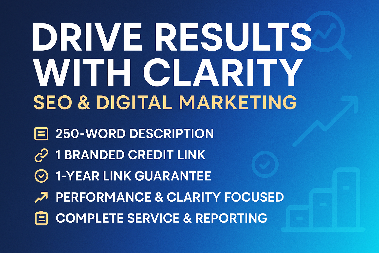 What You Get: 250-word description; 1 branded credit link; 1-year link guarantee
Why It Works: Designed to drive results with simple, transparent delivery.
Perfect For: Businesses that value performance and clarity.
Includes: Service fulfillment and reporting..

Make eye catching and high converting 