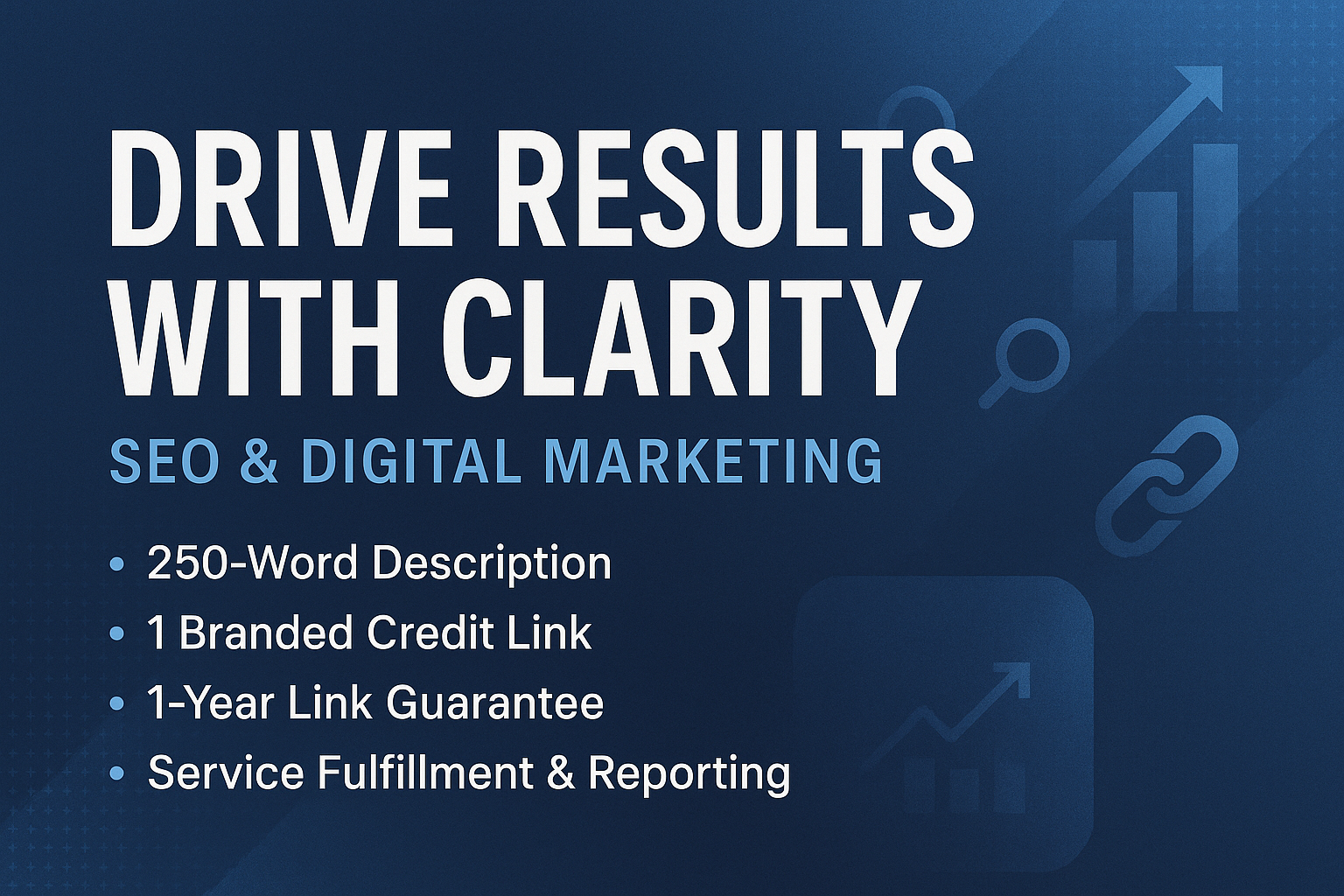 What You Get: 250-word description; 1 branded credit link; 1-year link guarantee
Why It Works: Designed to drive results with simple, transparent delivery.
Perfect For: Businesses that value performance and clarity.
Includes: Service fulfillment and reporting.

Make eye catching and high converting 