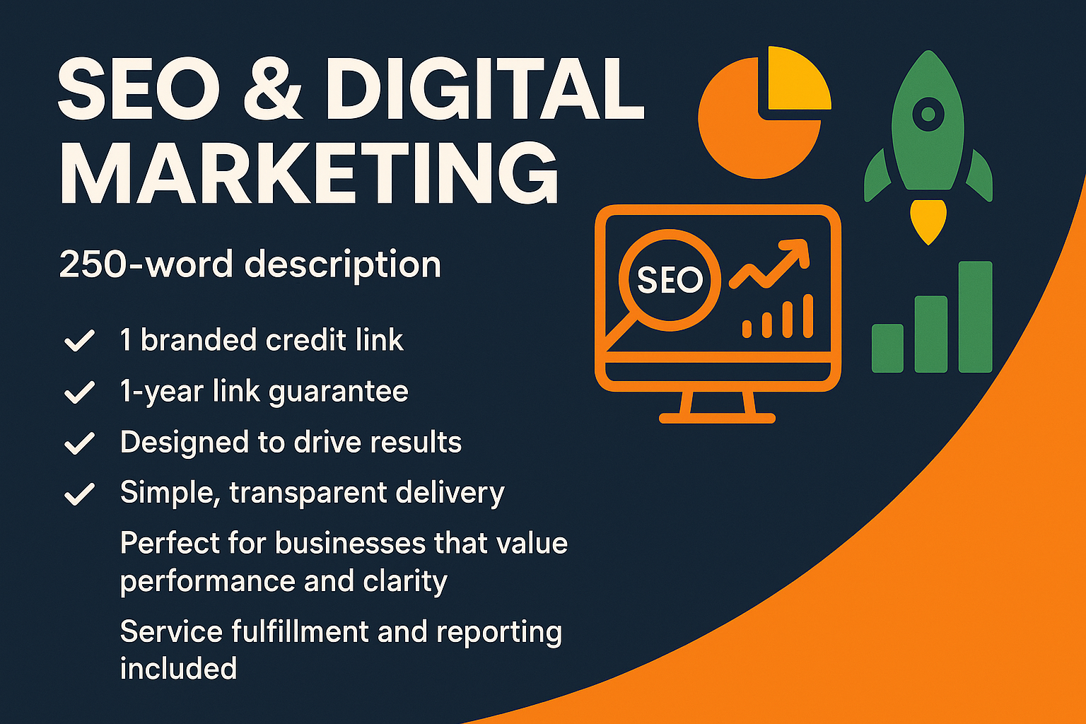 What You Get: 250-word description; 1 branded credit link; 1-year link guarantee
Why It Works: Designed to drive results with simple, transparent delivery.
Perfect For: Businesses that value performance and clarity.
Includes: Service fulfillment and reporting..

Make eye catching and high converting 