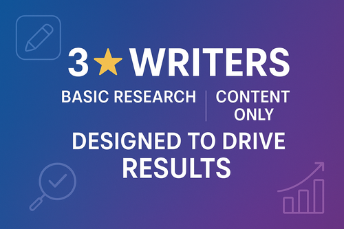 What You Get: 3★ writers; basic research; content only
Why It Works: Designed to drive results with simple, transparent delivery.
Perfect For: Businesses that value performance and clarity.
Includes: Service fulfillment and reporting..

Make eye catching and high converting 