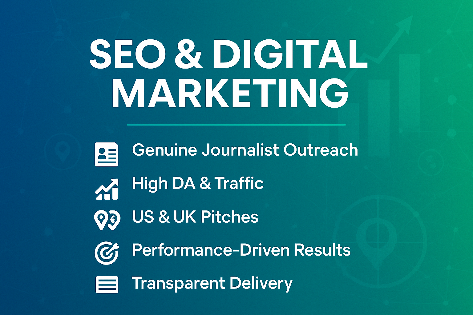 What You Get: Genuine journalist outreach; high DA &amp; traffic; US &amp; UK pitches
Why It Works: Designed to drive results with simple, transparent delivery.
Perfect For: Businesses that value performance and clarity.
Includes: Service fulfillment and reporting..

make eye catching and high converting